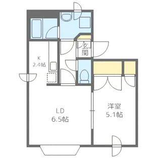 ブロード414【201号室】の間取り