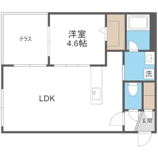 カレラ学園前【1階】の間取り