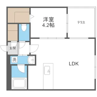 カレラ学園前【1階】の間取り