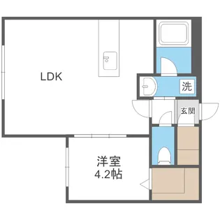 カレラ学園前【2階】の間取り