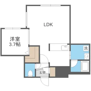 カレラ学園前【3階】の間取り