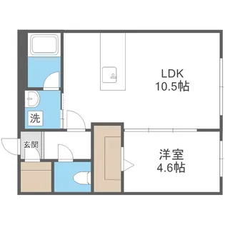 カレラ学園前【4階】の間取り