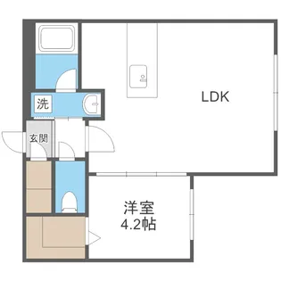 カレラ学園前【4階】の間取り