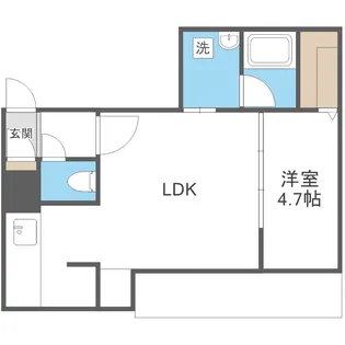 カレラ学園前【416号室】の間取り