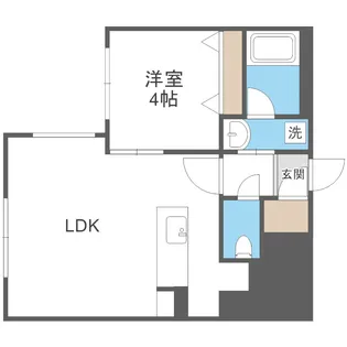 カレラ学園前【4階】の間取り