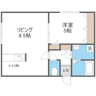ロージー月寒東【3階】の間取り