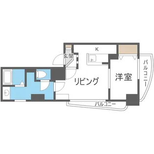 キャッスル大木戸弐番館【303号室】の間取り