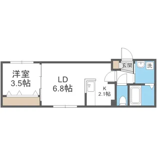 グランヴェール月寒中央【3階】の間取り