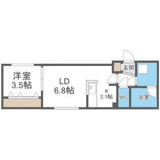グランヴェール月寒中央【4階】の間取り