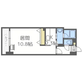 デルソール南6条【8階】の間取り