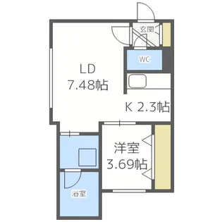 アクア美園【101号室】の間取り