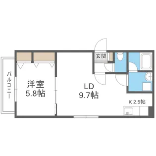 ロゼ・ジョーヌ【205号室】の間取り