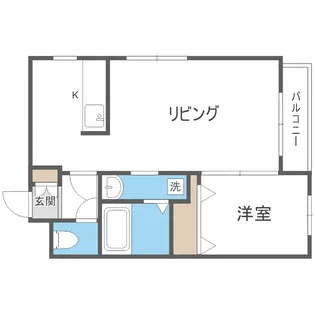 ル エスト豊平公園【512号室】の間取り
