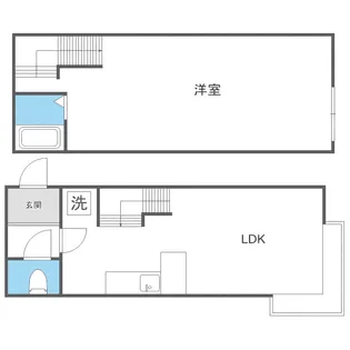 ストラーダ中の島【103号室】の間取り