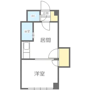 サニープレイス南郷【205号室】の間取り