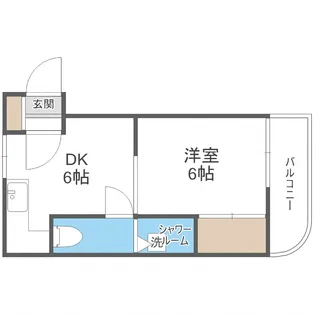 コーポラス安原【406号室】の間取り