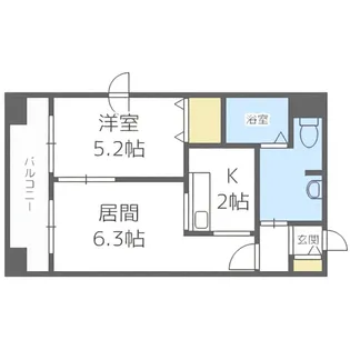 LEE豊平3条【5階】の間取り