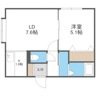 エルムパーク白石【2階】の間取り