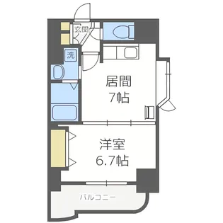 ティアラ資生館【802号室】の間取り