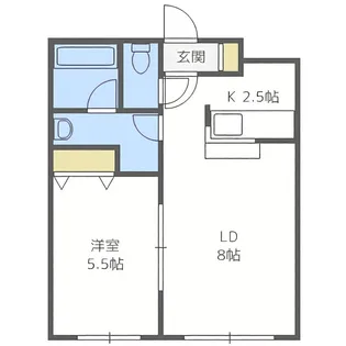 アムール東札幌【1階】の間取り