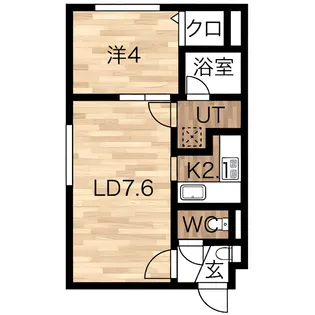 HOPE月寒中央 B【5階】の間取り