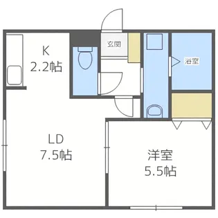 ABOND月寒西(アボンド月寒西)【1階】の間取り