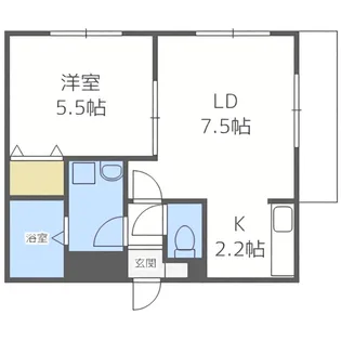 ABOND月寒西(アボンド月寒西)【106号室】の間取り
