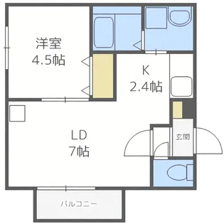 ル・ファール平岸B【2階】の間取り