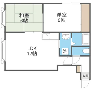 アバカスヴィラ月寒【3階】の間取り