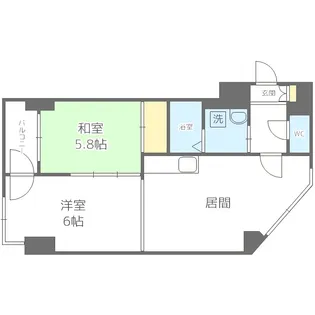 日興パレス東札幌【10階】の間取り