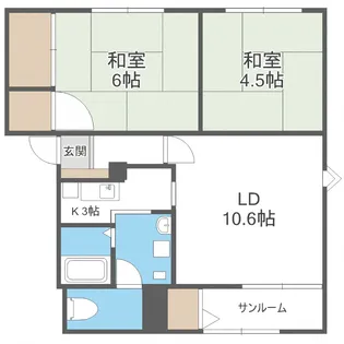 メイユール澄川S【104号室】の間取り