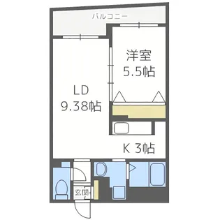 ecoa栄通(エコア栄通)【4階】の間取り