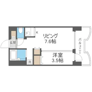 札幌ビオス館【1013号室】の間取り