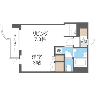 札幌ビオス館【13階】の間取り