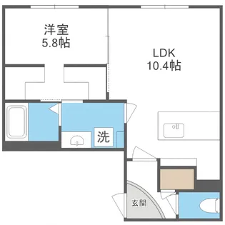 カレラ月寒 セカンド【5階】の間取り