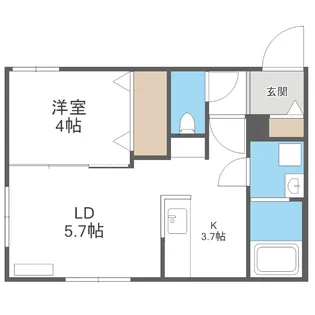 Domani医大前(ドマーニイダイマエ)【3階】の間取り