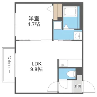 HTS東札幌【2階】の間取り