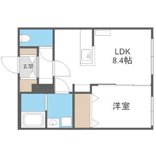 Domani医大前(ドマーニイダイマエ)【1階】の間取り