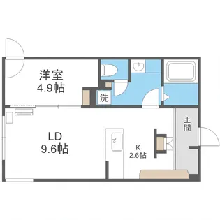 ラフィナート南16条【1階】の間取り