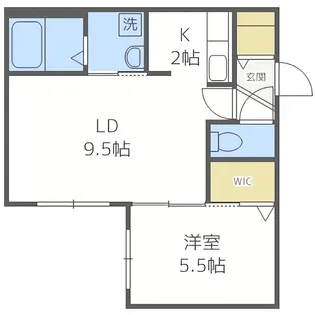 Elle Cube学園前(エルキューブ学園前)【4階】の間取り