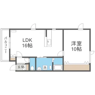 リラコート(南12条)【1階】の間取り