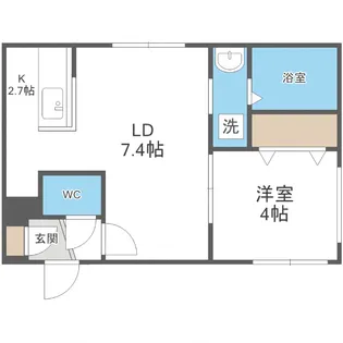 ALPHA南平岸(アルファ)【4階】の間取り
