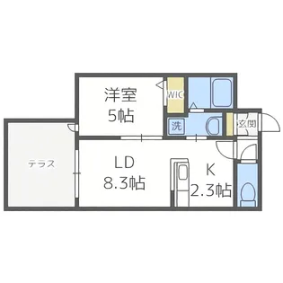 リンクス美園【1階】の間取り