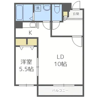 カステル美園【402号室】の間取り