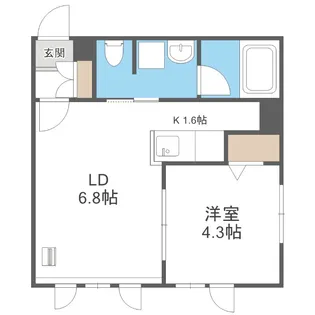 マリンパレス月寒壱番館【302号室】の間取り