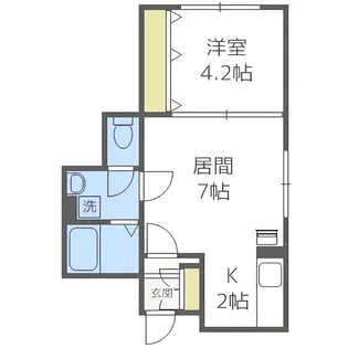 D’s-square【1-D号室】の間取り