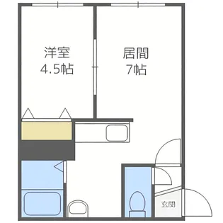 フォレストOKAP Ⅱ【205号室】の間取り