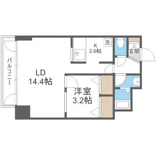 AMS東札幌24【9階】の間取り
