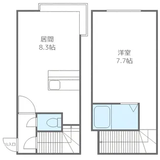 サウスクリエイト南4条【102号室】の間取り