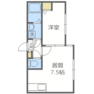 ヴィラ本郷通【201号室】の間取り